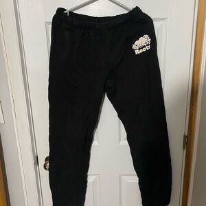 Roots black sweat pants